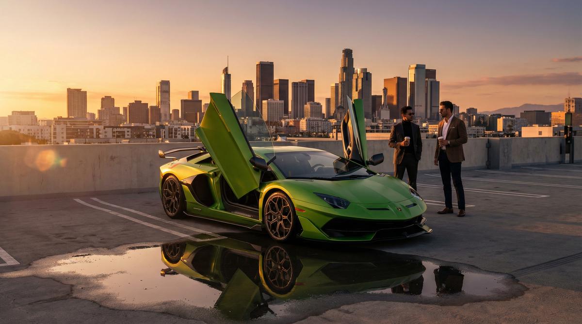 爱情岛汽车改装视频-城市天台超跑改装展示